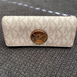 Michael kors fulton wallet, women , white